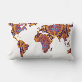 Bohemian Patterned Wereldkaart Statement Pillow Kussen