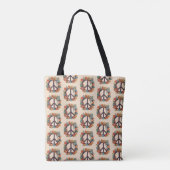Bohemian Peace Sign Tote Bag (Achterkant)