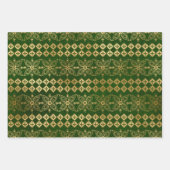 Bohemian Peacock Gold Foil op gestructureerde acht Inpakpapier Vel (Voorkant 3)