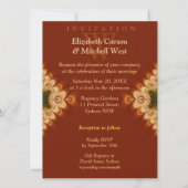 Bohemian Peacock Lace Wedding Invitations Kaart (Achterkant)