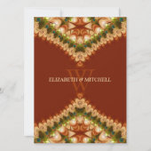 Bohemian Peacock Lace Wedding Invitations Kaart (Voorkant)