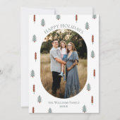 Bohemian Pine Foto Kerstvakantie Kaart (Voorkant)