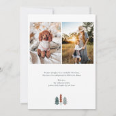 Bohemian Pine Foto Kerstvakantie Kaart (Achterkant)
