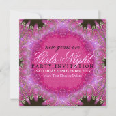 Bohemian Pink Girls Night NYE Party uitvindingen Kaart (Voorkant)