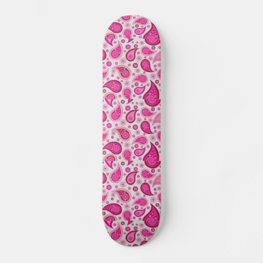 BOHEMIAN PINK PAISLEY SKATEBOARD DECK (Voorkant)