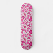 BOHEMIAN PINK PAISLEY SKATEBOARD DECK (Voorkant)