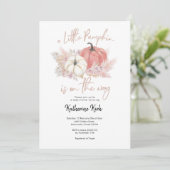 Bohemian Pink Pumpkin is onderweg Invitation Kaart (Staand voorkant)