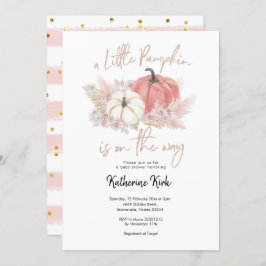 Bohemian Pink Pumpkin is onderweg Invitation Kaart