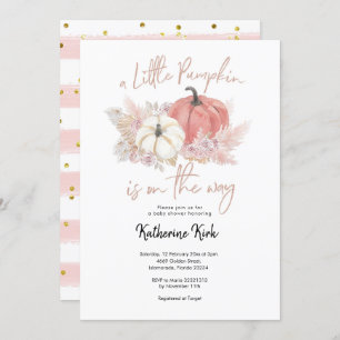 Bohemian Pink Pumpkin is onderweg Invitation Kaart