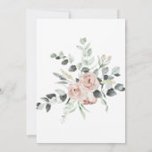 Bohemian Pink Rose Bridal Shower Kaart (Achterkant)