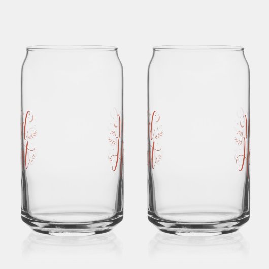 Bohemian Pink Script Typography Blikvorm Glas (Rechts)