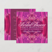 Bohemian Pink Vrijgezellenfeest Party Invitation Kaart (Voorkant / Achterkant)