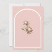 Bohemian Pompas Grass Tropical Leaves Wedding Kaart (Achterkant)