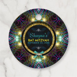 Bohemian Princess Lights Bat Mitzvah Bedankjes Labels