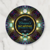 Bohemian Princess Lights Bat Mitzvah Bedankjes Labels (Voorkant)