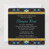 Bohemian Princess Lights Bat Mitzvah Kaart (Achterkant)