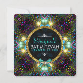 Bohemian Princess Lights Bat Mitzvah Kaart (Voorkant)