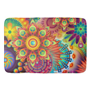 Bohemian Psychedelic Garden Hippie Badmat