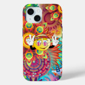 Bohemian Psychedelic Garden Retro Hippie Art Case-Mate iPhone Case (Achterkant)