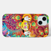 Bohemian Psychedelic Garden Retro Hippie Art Case-Mate iPhone Case (Achterkant (horizontaal))
