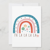 Bohemian Rainbow Christmas Feestdagenkaart (Voorkant)