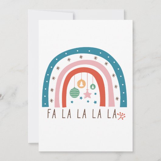 Bohemian Rainbow Christmas Feestdagenkaart (Voorkant)
