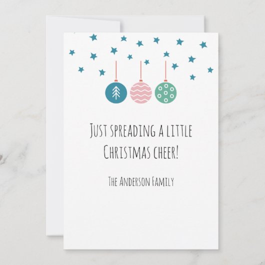 Bohemian Rainbow Christmas Feestdagenkaart (Achterkant)