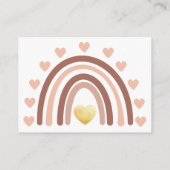 Bohemian Rainbow Diaper Raffle Enclosure Card Informatiekaartje (Achterkant)