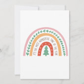 Bohemian Rainbow Het is de mooiste tijd Feestdagenkaart (Voorkant)