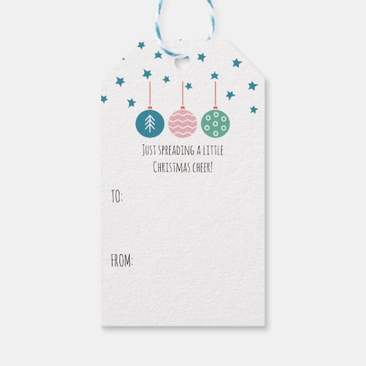 Bohemian Rainbow Kerstvakantie Cadeaulabel (Achterkant)
