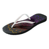 Bohemian Rainbow Mandala Dot Pattern Teenslippers (Schuin)