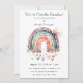 Bohemian Rainbow met Hearts-Baby shower Kaart (Voorkant)
