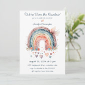 Bohemian Rainbow met Hearts-Baby shower Kaart (Staand voorkant)