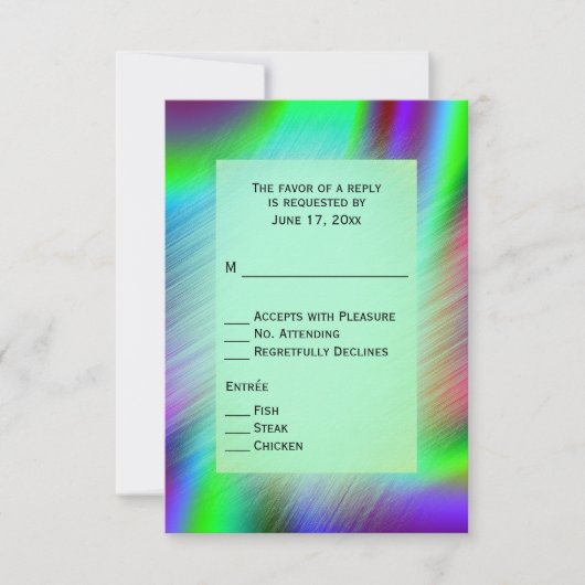 Bohemian Rainbow RSVP met hoofdgerechten (Voorkant)