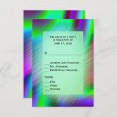 Bohemian Rainbow RSVP met hoofdgerechten (Voorkant / Achterkant)
