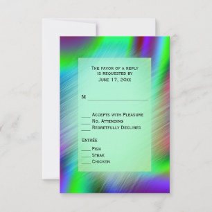 Bohemian Rainbow RSVP met hoofdgerechten Kaartje