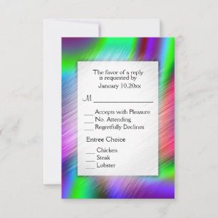 Bohemian Rainbow RSVP met hoofdgerechten Kaartje