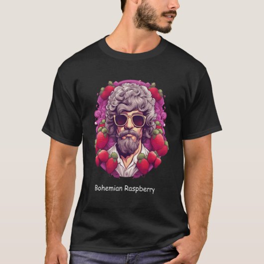 Bohemian Raspberry Song Puns T-shirt (Voorkant)