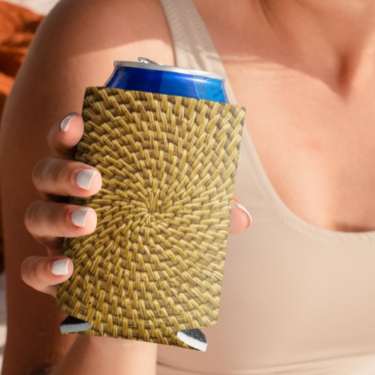 Bohemian Rattan Basketweve Wicker Koelbox Blikjeskoeler