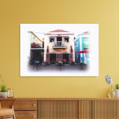 Bohemian Restaurant Canvas Afdruk (Insitu (Woonkamer))