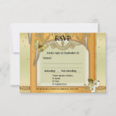 Bohemian Retro Drocatcher Wedding RSVP Card Kaart (Voorkant)