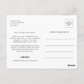 Bohemian Retro foto bruiloft dank u Briefkaart (Achterkant)