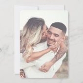 Bohemian Retro Photo Casual Weddenschap Kaart (Achterkant)