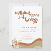 Bohemian Retro Photo Casual Weddenschap Kaart (Voorkant)