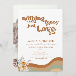 Bohemian Retro Photo Casual Weddenschap Kaart