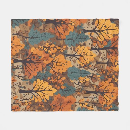 Bohemian Rhapsody onder herfstbomen Fleece Deken (Voorkant (Horizontaal))