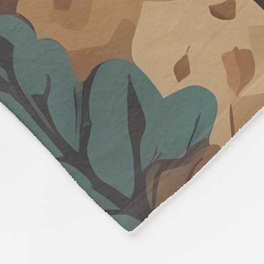 Bohemian Rhapsody onder herfstbomen Fleece Deken (Hoek)