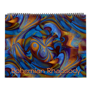 Bohemian Rhapsody Trippy Abstracte kunst Kalender