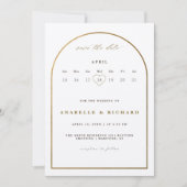 Bohemian Rich Gold Sla de datum kalender Kaart (Voorkant)