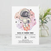 Bohemian Rocket Odyssey Astronaut Verjaardag Kaart (Staand voorkant)